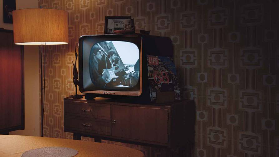 Das Foto zeigt ein Wohnzimmer in den 60er Jahren